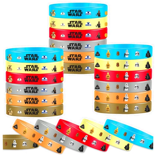 QICI 24 PCS Space War Silicone Wristbands Bracelets Party Favors for Space War Theme Birthday Decorations Supplies