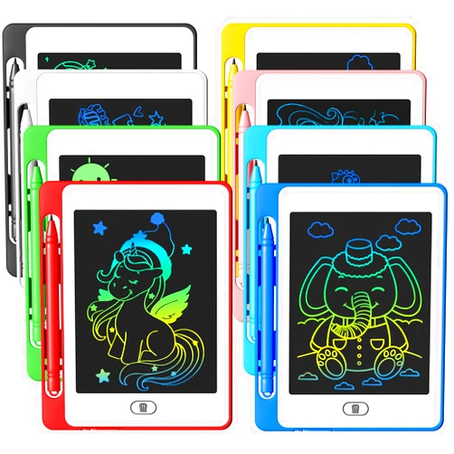 OMXDG 8 Pack LCD Writing Tablet for Kids, 6.5 Inch Colorful Doodle Board Drawing Tablet, Erasable Reusable Electronic Drawing Pads, Educational Learning Toys Birthday Gifts for Girls Boys Age 3 4 5 6 7 8