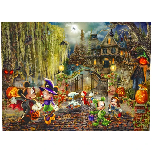 Ceaco - Thomas Kinkade - Disney - Mickey and Minnie Halloween Fun - 1000 Piece Jigsaw Puzzle
