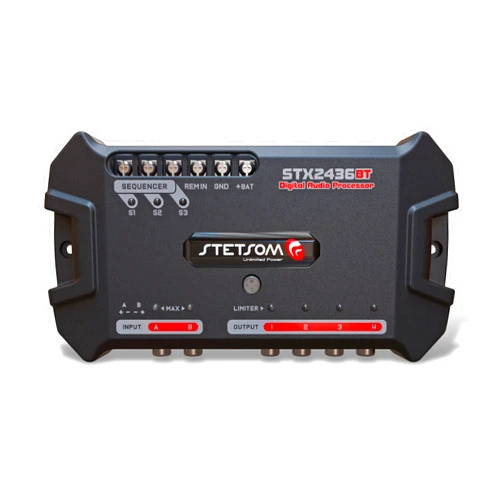 Stetsom STX 2436 Bluetooth DSP PRO - Digital Signal Processor, DSP PRO, Equalizer, Exclusive APP, Band Graphic, High Precision Crossover, Filters, Voltmeter, Limiter, Digital Audio Processor