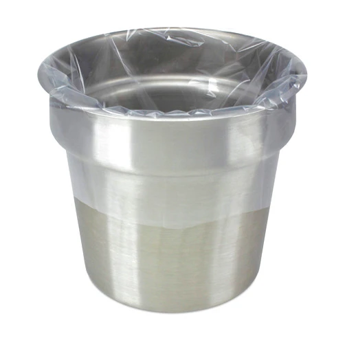 PanSaver Hotel Clear Round Pan Liners for Easy Clean Up - Disposable Buffet Pan Liners, Ovenable up to 400F (6 & 7 Quart Round Pan Liner - 15 x 15 IN)
