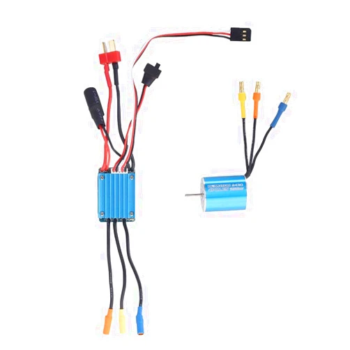 Estink Brushless Rc Motor,2430 7200KV 4P Sensorless Brushless Motor 25A Brushless ESC for 1/18 Car Boat