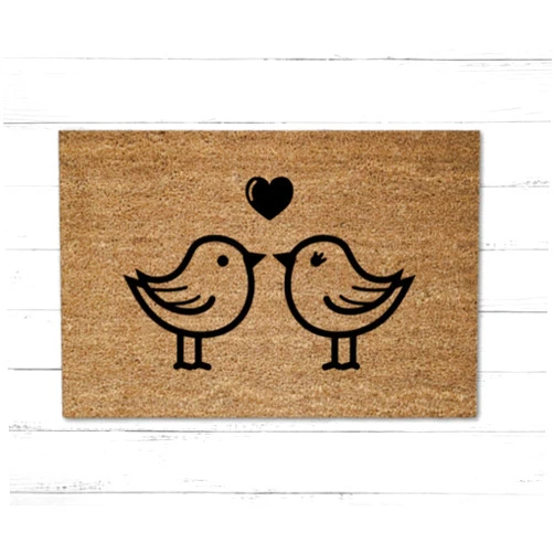JFHNC Love Birds Doormat Mat, Door Mat, Doormat, Welcome Mat, Housewarming Gift, Wedding Gift, Funny Gift, Porch Door Mat Indoor Door Mats, Easy Clean Entrance Mat, Funny Doormat 20x32 Inch