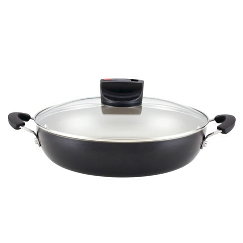 Farberware Smart Control Nonstick Frying/Skillet/Everything Pan with Lid and Side Handles, 11.25 Inch, Black