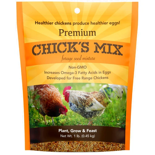 Barenbrug Premium Free Range Chicks Mix Forage Seed Mixture, 1 lb, One Pack