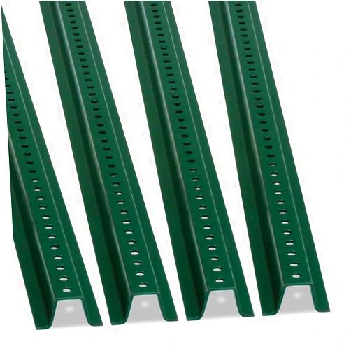 SmartSign 6' U Channel Sign Post, Green Baked Enamel Steel, 2lb Heavy Weight, Pack of 4