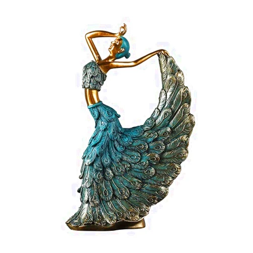 MYOYUE Resin Dancing Girl Statue Sculpture Crafts Ornaments Home Decoration Wine Cabinet Ornaments Desktop Decorations