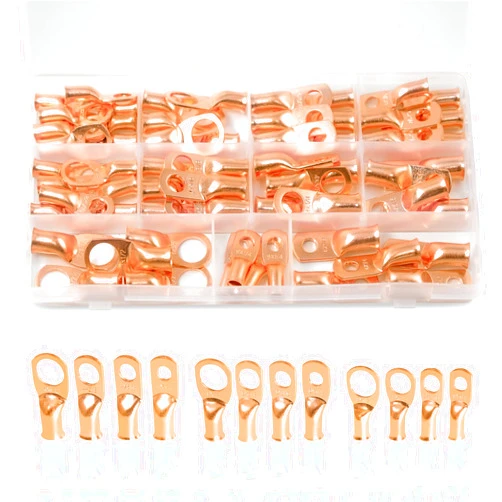 SDZONGES 60 PCS Battery Terminal Connectors, Battery Cable Ends Lugs, 4 6 8 Gauge Wire Connectors, 1/2