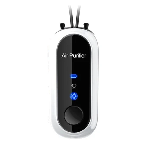YADIAN Air Necklace, Personal Rechargeable and Portable Air Purifier Negative Ion Generator,Personal Small Air Purifiers,100% No Static Electricity,Rechargeable Ionizer,for Bedroom,Car and Airplane (White)