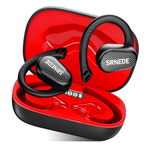 Srnede Wireless-Earbuds Open-Ear Earbuds Bone-Conduction Earbuds 5.4 Version Over The Ear Earbuds for Working Running Workout Gym