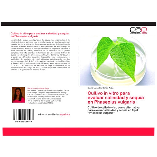María Luisa Cárdenas Avila Cultivo in vitro para evaluar salinidad y sequía en Phaseolus vulgaris: Cultivo de callo in vitro como alternativa para evaluar salinidad y sequía en frijol 