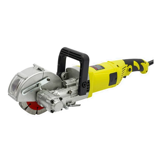 HaoYunNe Wall Grooving Machine with Water Pump and Pipe Concrete Saw Cutter Wall Groove Slotting Machine for Floor Brick Marble Rebar, 4000W, 6500RPM, with Toolbox