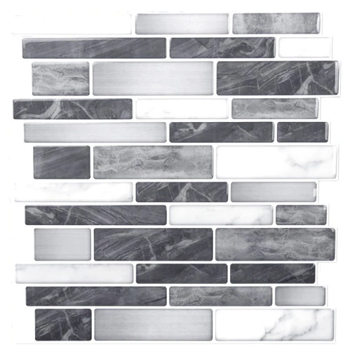Art3d 10-Sheet Self-Adhesive Tile Backsplash for Kitchen, Vinyl Decorative Marble Tiles, 30 * 30cm