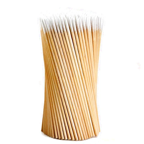 Boesma 200Pcs Pointed Cotton Swabs - Precision Microblading Cotton Swabs with Wooden Sticks, 4 Inch Cotton Swabs for Makeup, Cleaning Nail Polish, Eyebrow, Tattoo Permanent Supplies, Craft
