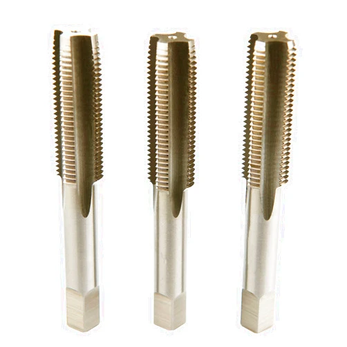 MaxTool 5/8-18 Hand Thread Taps Set Including Taper+Plug+Bottom HSS M2 Taps Set 18 TPI FULLY GROUND RIGHT HAND; HSF02W00R040F