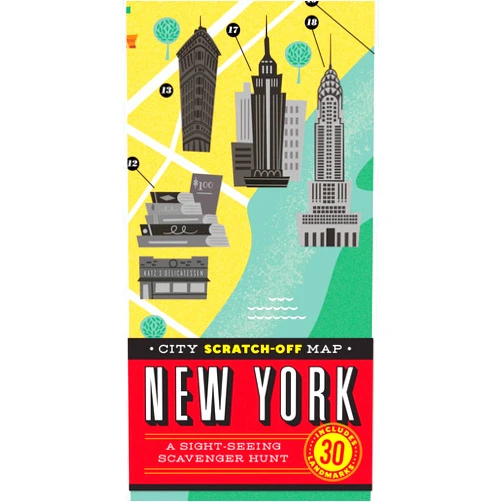 Christina Henry de Tessan City Scratch-off Map: New York: A Sight-Seeing Scavenger Hunt (City Scratch Off Maps)