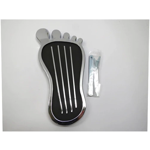 Motornets Universal Barefoot Chrome Gas Throttle Pedal Cover Street Rod Hot Rod Kustom Vintage Retro Classic