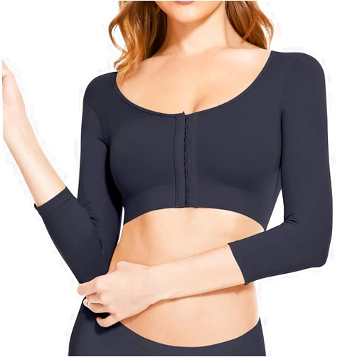 KSKshape Arm Shaper for Women Post Surgery Arm Lipo Compression Sleeves Front Closure Shapewear Bra Posture Corrector