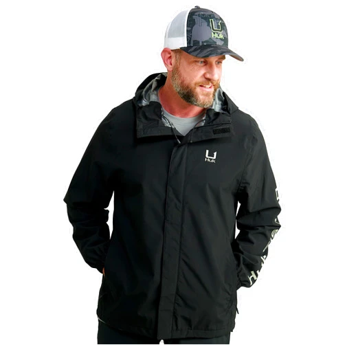 HUK Men's Storm Jacket, Heavy Duty Fishing Rain Coat
