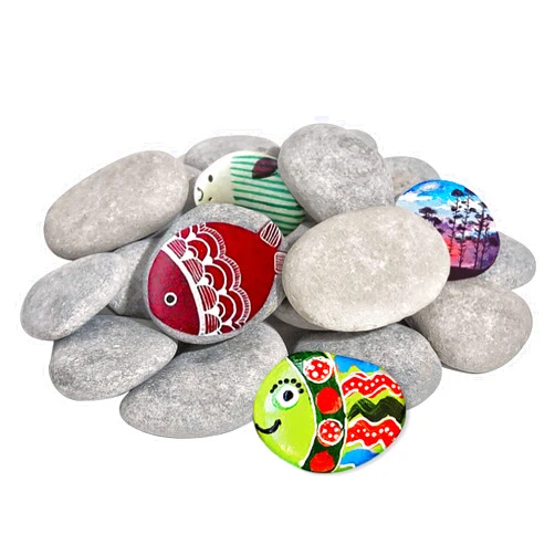 DALTACK 20PCS Large Painting Rocks, Natural River Rocks, Flat Rocks for Painting, 2-3 Inches Stones for Arts & Crafting