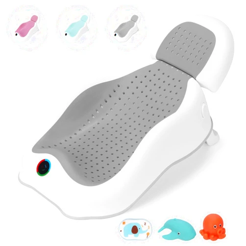 Babove Baby Bath Support | Newborn Bathtub,Ideal for Babies Less Than 6 Months Old with Thermometer Baby Bather, Baby tubs for Baby tubs for Newborn Essentials Must Haves-Baby tub (Gray)