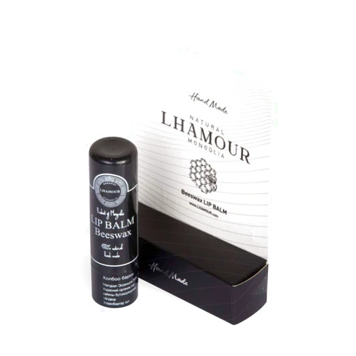 Lhamour Beeswax and Tallow Lip Balm for Dry Lips, All Natural Handmade Moisturizing Lip Care with Lanolin, Sunflower, Soybean, Sheep's Tail Tallow – Nourishing Chapstick for All Seasons