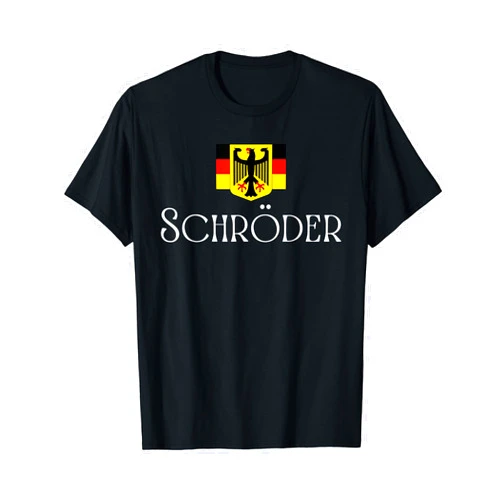 Germany Name Gifts For The Schröder Family Schröder Surname German Family Name Heraldic Eagle Flag T-Shirt