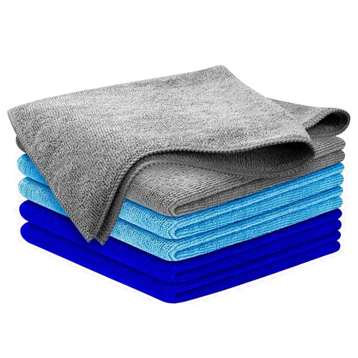 USANOOKS Microfiber Cleaning Cloth - 6 Pcs (11.5x11.5 inches) High Performance - Ultra Absorbent Weave Traps Grime & Liquid for Streak-Free Mirror Shine - Lint Free Towel (Pack of 6)