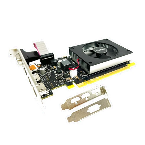 QTHREE GT 730 4GB 64Bit DDR3 Graphics Card,2X HDMI,VGA,DP,Computer Video Cards for PC Gaming GPU,PCI E x8 2.0,Support 4 Monitors,Win11,Low Profile