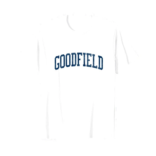 Jim Shorts - Goodfield Illinois T-shirts & Tees Goodfield IL Vintage Athletic Sports JSN2 Navy Print T-Shirt