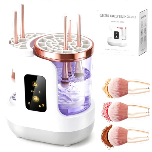 SEMAITU 2026 Upgraded 3-in-1 Electric Makeup Brush Cleaner & Dryer, Automatic Deep Cleaning Brush Washer Machine for All Sizes, USB-Powered Portable Cosmetic Brush Cleaner for Foundation, Blush & Sponges