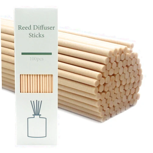 Generic 100PCS Aromatherapy Volatile Sticks，Reed Diffuser Sticks 3mm in Diameter, Rattan Wood Sticks Essential Oil Aroma Diffuser Sticks Refill Replacement for Aroma Fragrance (Primary Color, 10 in)