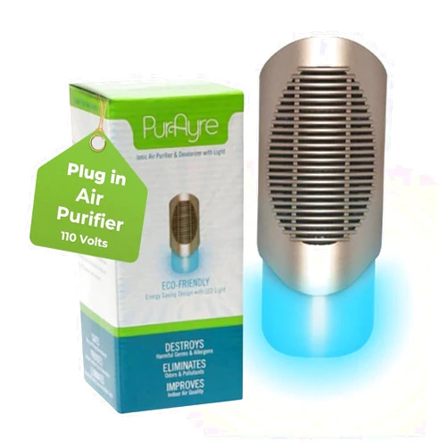 PURAYRE Plug-In Ionic Air Purifier & Air Sanitizer: 110 Volt USA Model
