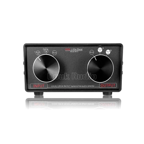 ONE Little Bear MC3 2-IN-2-OUT XLR Balanced/RCA Converter Audio Selector Splitter Box Passive Preamp XLR to RCA Switch