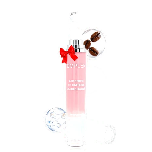 Omplen 5% Caffeine Eye Serum Treatment,Hyaluronic Acid & Niacinamide, Under Eye Cream for Dark Circles, Anti Aging 360° Massage Rollerball - Reduce Puffiness, Wrinkles & Fine Lines, 0.5 fl. oz