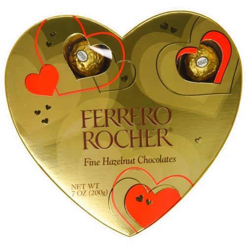Ferrero Rocher Heart Gift Box, 16 Count, 7 Oz