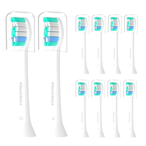 Pisonicleara Replacement Toothbrush Heads Compatible with Philips Sonicare(10 Pack), Brush Heads for Hx6920, 4100 2 Series, HX9023 Hx6240 Hx6610 Snap on Electric Tooth Brush Refill