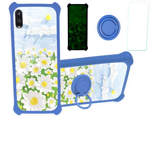Jioeuinly Jitterbug Smart 3 Case Compatible with Lively Smart Phone Case Cover [with Tempered Glass Screen Protector][Hard PC + Soft Silicone][Ring Support] [Luminous Effect] YGL-CJ