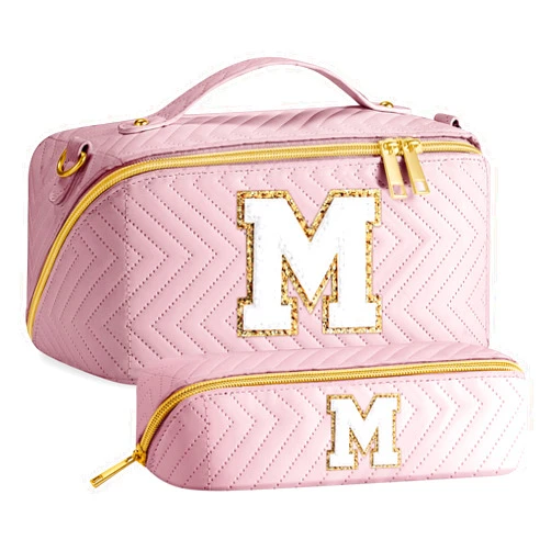 YOOLIFE Gifts for Teen Girls - Graduation Gifts for Girls, Teen Girl Gifts, Year Old Girl Gifts, Teenage Girl Gifts, Birthday Gifts for Girls, Personalized Monogram Initial Makeup Bag for Teen M