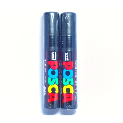 Uni-Ball Uni Posca Paint Marker PC-17K Black, 2 pens per Pack(Japan Import) [Komainu-Dou Original Package]