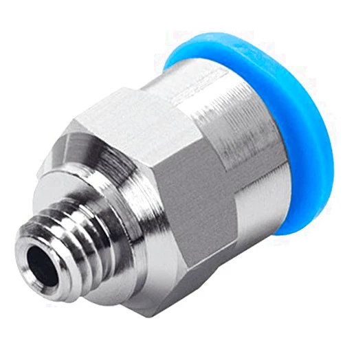 Festo 153304 QSM-M5-4 Push-in Fitting, Nickel Finish, 2.2 mm Inside Diameter Minimum Order Requirement 10 / Order in Multiple of 10