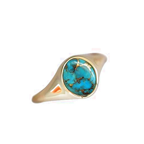 Handmade Waman unique Design Blue cooper turquoise Ring, Men Signet Ring, 925 Sterling Silver Turquoise Ring, Women Pinky Ring, Yellow Gold Ring, Gift For Girl, Women Ring