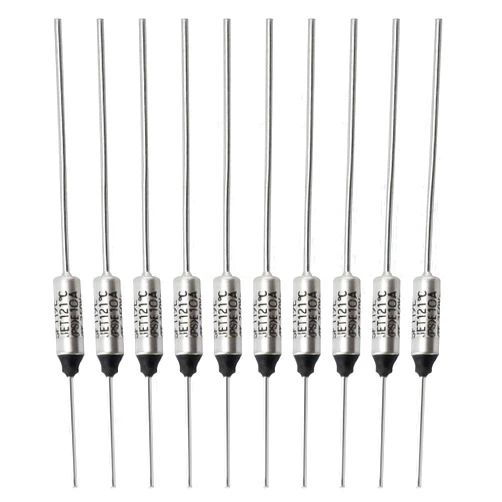 BNYZWOT SF119E-121 Degree Metal Thermal Cutoffs Thermal Fuse 10A 250V for Motor Transformer Electric Industrial Home Appliance 10Pcs