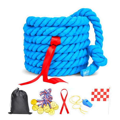 Redllo Tug of War Rope for Kids and Adults,Outdoor Field Day Family Reunion Birthday Party, Summer Outside Yard Backyard Lawn, Camping Picnic Carnival Games,Team Building (Blue, 40FT)