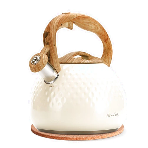 harriet Tea Kettle, Tea Pot for Stovetop, 2.5QT Whistling Kettle with 5-Layers bottom, Food Grade Stainless Steel Kettles with Hot-Resistant Handle Gas Electric Applicable