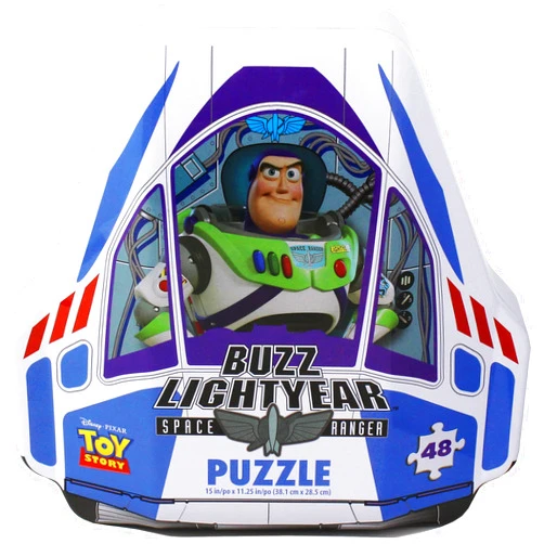 Cardinal Disney Pixar Toy Story 4 Shaped Buzz Lightyear Tin with 48Piece Surprise Puzzle