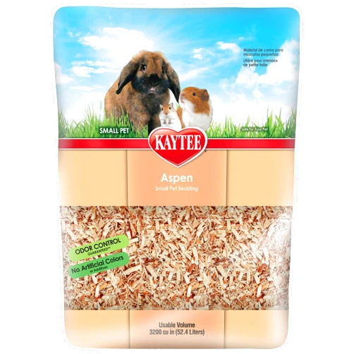 Kaytee Aspen Small Animal Pet Bedding For Pet Guinea Pigs, Rabbits, Hamsters, Gerbils, and Chinchillas, 52.4 Liters