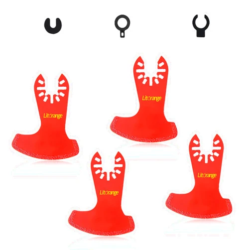 Litorange 4 Pcs Diamond Oscillating Blades, Swing Diamond Multitool Saw Blades for Grout Removal, Flush Cut, Cleaning Mortar
