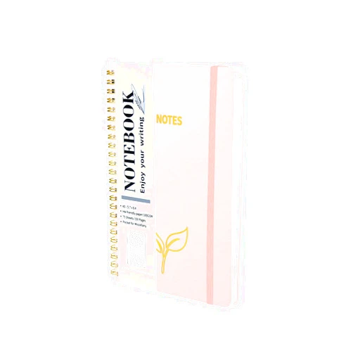LIVSMON Lined Spiral Journal Notebook for Women & Men, 150 Pages, A5-100 GSM Thick Paper Hardcover Notebook for Work & Note Taking, College Ruled Journals for Writing, Pink
