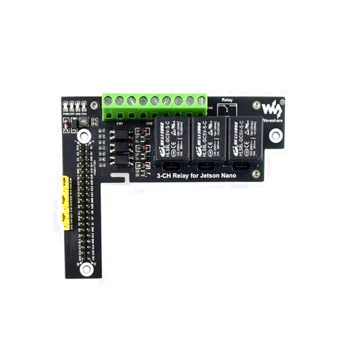 Coolwell Waveshare Quality 3-Ch(Channel) Relay Expansion Board Designed for Jetson Nano, Optocoupler Isolation Directly Pluggable Up to 2X Stackable